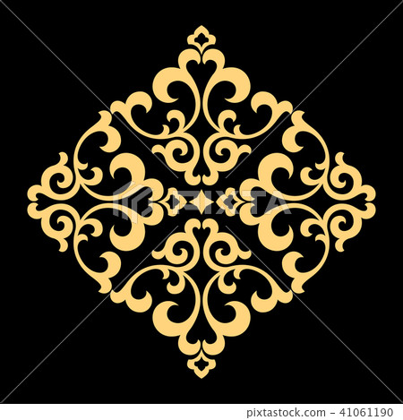 Golden vector pattern on a black background. - Stock Illustration ...