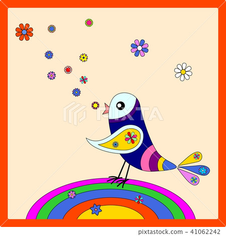 Rainbow bird - Stock Illustration [41062242] - PIXTA