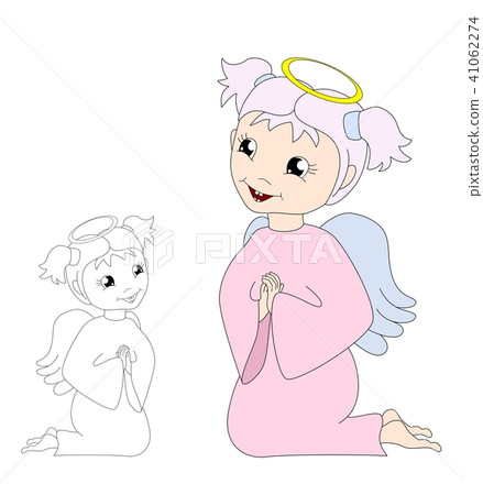 cartoon praying angel cartoon praying angel 41062274