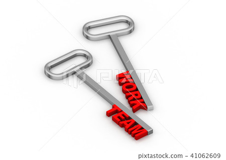 Key to work and team - Stock Illustration [41062609] - PIXTA