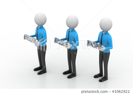 3d people showing the business aims 3d people showing the business aims 41062922