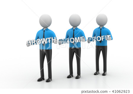 3d people showing the business aims 41062923
