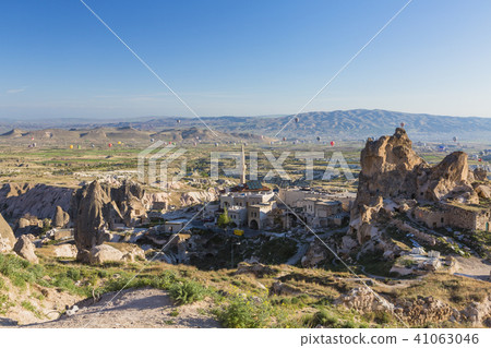 Morning landscape from the fortress of Uchisar, Turkey Cappadocia Morning landscape from the fortress of Uchisar, Turkey Cappadocia 41063046