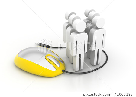3d people with computer mouse-插圖素材 [41063183] - PIXTA圖庫