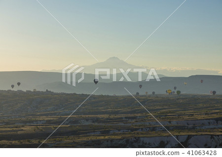 Morning landscape from Turkey Cappadocia Uchisar Fortress 41063428
