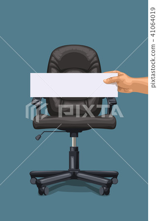 office chair and hand with paper office chair and hand with paper 41064019