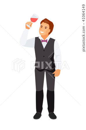 Man sommelier vector Man sommelier vector 41064149