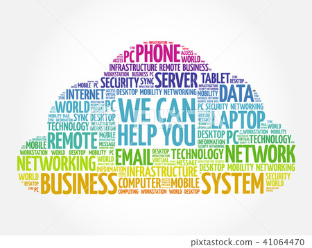 We can help you word cloud collage - Stock Illustration [41064470] - PIXTA