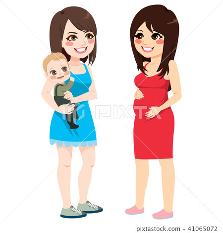 Mother And Pregnant Woman Talking Mother And Pregnant Woman Talking 41065072