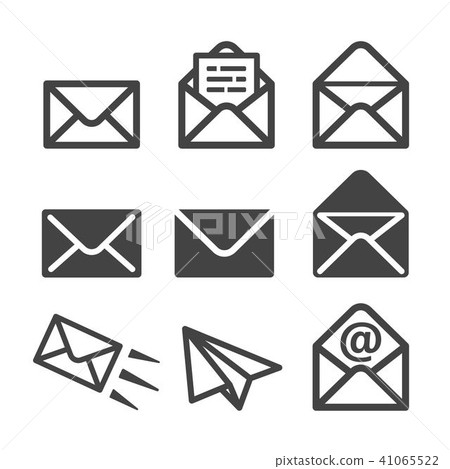 mail and envelope icon mail and envelope icon 41065522