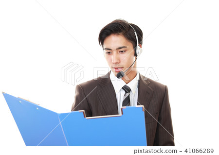 A serious looking operator A serious looking operator 41066289