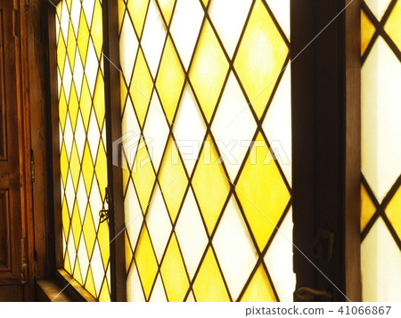 From a diagonal stained glass diamond 41066867