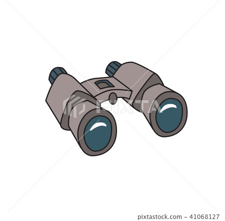 Binoculars. Strategy or search symbol, icon. Colored line vector illustration. Isolated on white 41068127