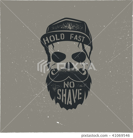 Skull character with blood stains, cap. Vintage hand drawn street style. Urban city attributes. No 41069546
