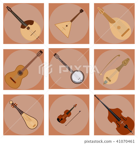 Stringed dreamed musical instruments classical orchestra art sound tool and acoustic symphony fiddle Stringed dreamed musical instruments classical orchestra art sound tool and acoustic symphony fiddle 41070461