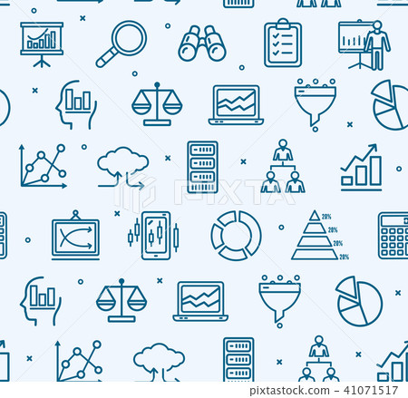Data Analytics Statistics Signs Seamless Pattern Background. Vector Data Analytics Statistics Signs Seamless Pattern Background. Vector 41071517