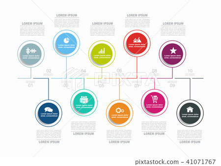Infographic template. Vector illustration. Can be used for workflow layout, diagram, business step Infographic template. Vector illustration. Can be used for workflow layout, diagram, business step 41071767
