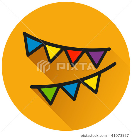 bunting circle orange flat icon bunting circle orange flat icon 41073527