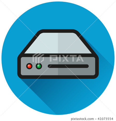 hdd circle blue flat icon 41073554