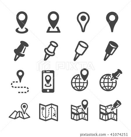 Location Icon Stock Illustration 41074251 Pixta