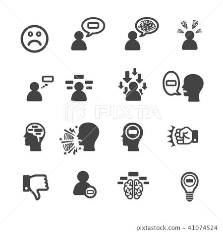 negative thinking icon 41074524