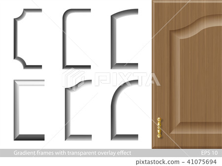 Gradient frames with transparent effect 41075694