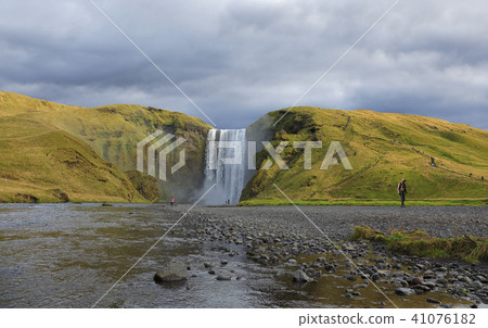 Amazing Skogafoss waterfall in Iceland Amazing Skogafoss waterfall in Iceland 41076182