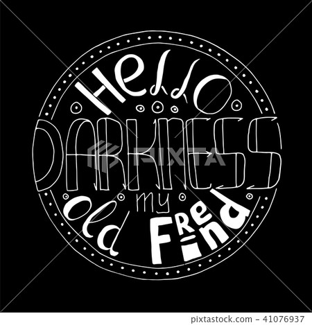hello darkness lettering 41076937