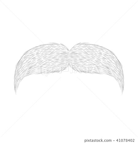 Retro mustache sketch 41078402