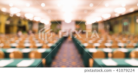 Blurred background of conference seminar hall Blurred background of conference seminar hall 41079224