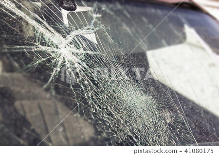 broken car window, an accident on the road. Safe movement. broken car window, an accident on the road. Safe movement. 41080175