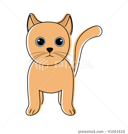 Cute cat icon sketch 41081628