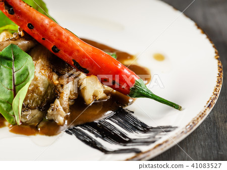 grilled meat with sauce 41083527