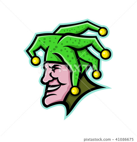 Harlequin Head Side Mascot Harlequin Head Side Mascot 41086675