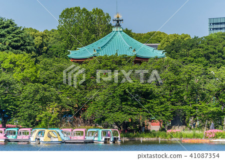 Ueno Park Fresh Green Boat Platform And Stock Photo 41087354