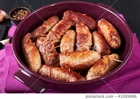 fried italian Braciole -beef steak rolls 41089986