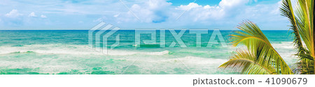 Beautiful view of sea waves. Panorama Beautiful view of sea waves. Panorama 41090679