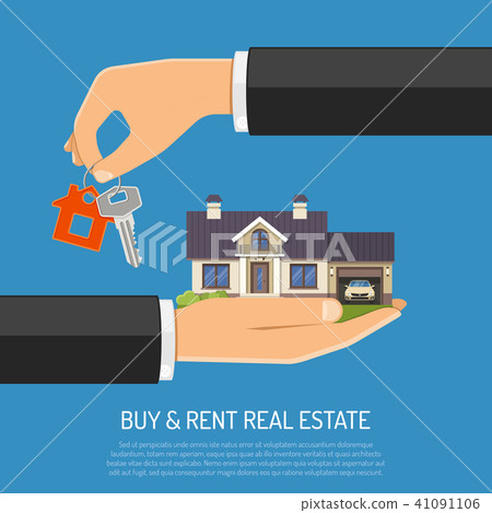 Buy or Rent Real Estate - Stock Illustration [41091106] - PIXTA