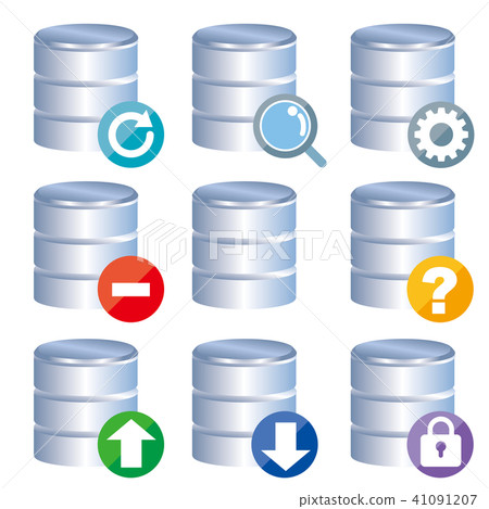 Database icon set - Stock Illustration [41091207] - PIXTA