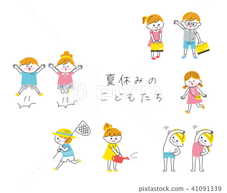 暑假的孩子白皮膚 41091339