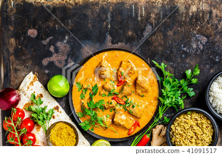 Traditional curry and ingredients Traditional curry and ingredients 41091517