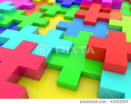 Surface of colorful puzzle Surface of colorful puzzle 41091954