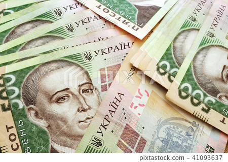 Ukrainian banknotes hryvnia UAH. Ukraine finance Ukrainian banknotes hryvnia UAH. Ukraine finance 41093637