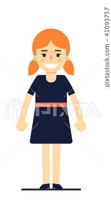 Young redhead girl in blue dress Young redhead girl in blue dress 41093757