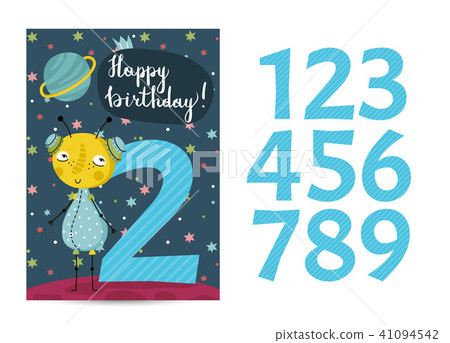 Happy Birthday Colorful Cartoon Greeting Card Happy Birthday Colorful Cartoon Greeting Card 41094542