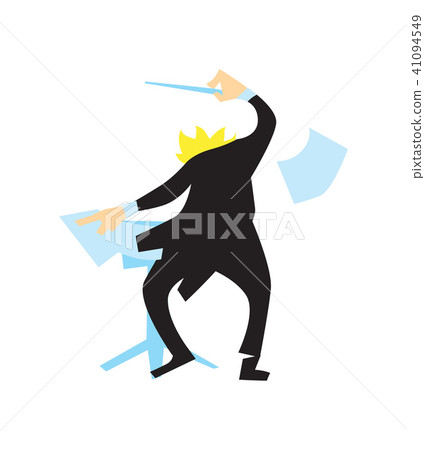 Conductor directing symphony orchestra  41094549
