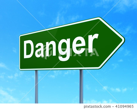 Privacy concept: Danger on road sign background 41094965
