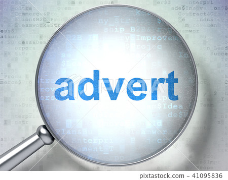 Marketing concept: Advert with optical glass Marketing concept: Advert with optical glass 41095836