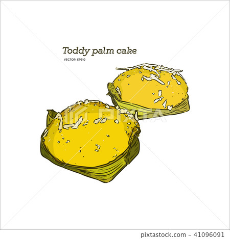 Khanom Tarn, Toddy Palm Cake Topped wih Coconut. Khanom Tarn, Toddy Palm Cake Topped wih Coconut. 41096091