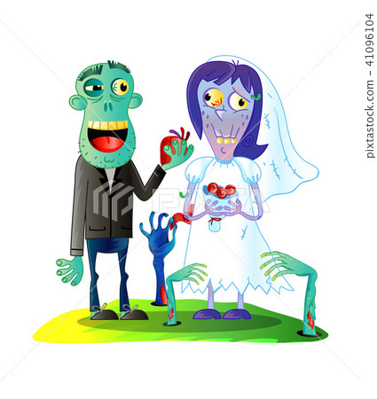 Zombies wedding with married zombie couple 41096104